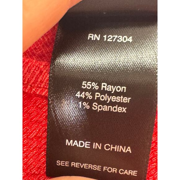 Ali Miles Womens Orange Knit Three Quarters Sleeves Scoop Neck Side Slits Sze XL - Picture 3 of 9